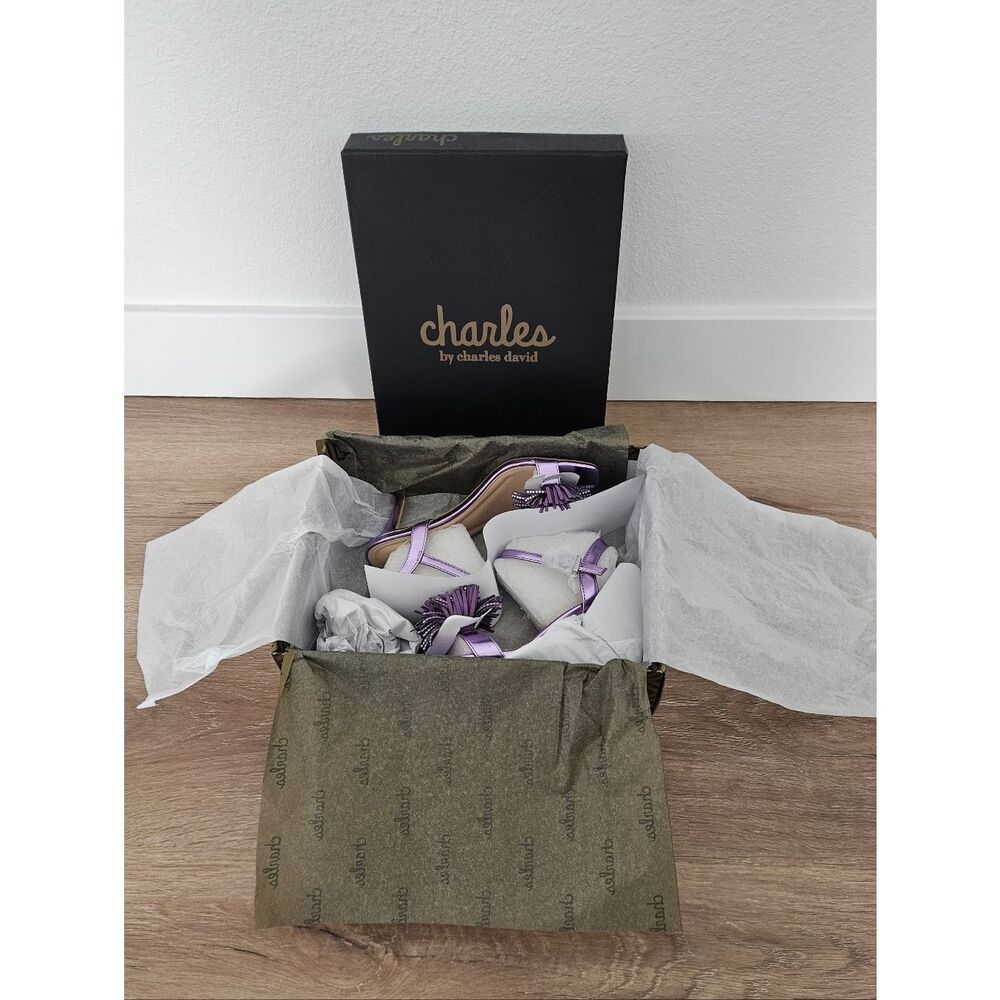 Charles David Purple Dainty High Heels Size 5.5 - Picture 11 of 13